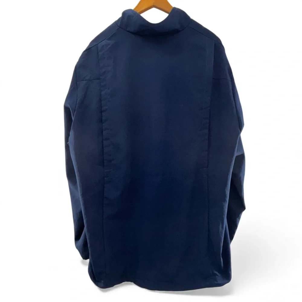 adidas Mens XL Navy Soccer Training Jacket Blokecore Coach Windbreaker